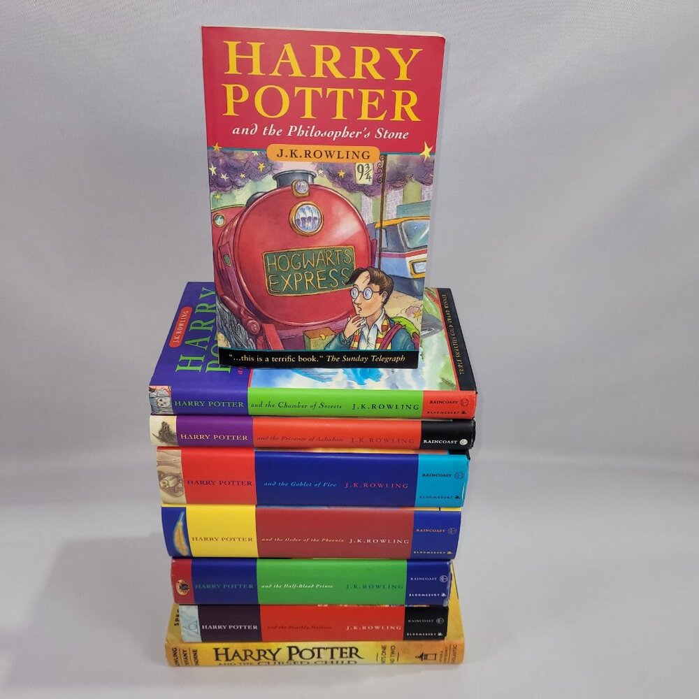 Harry Potter 8 Hardcover Softcover Book Lot Cursed Child Complete Raincoast Set